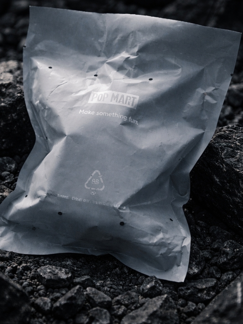 POP MART Branded Packaging Bag Mystery Item Bag- Gray